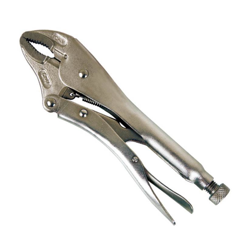 Locking Pliers, Curved Jaw With Wire Cutters