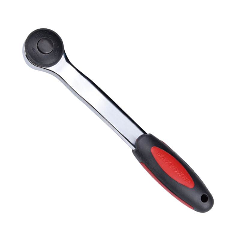 Ratchet Wrench with Quick Release, Curved Handle, 72 Teeth