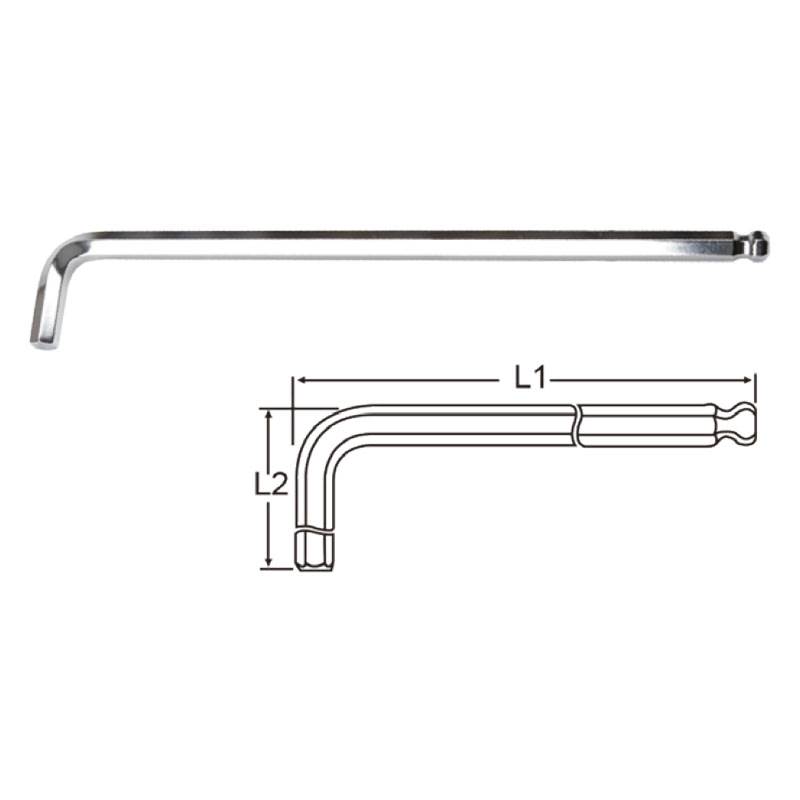 Extra Long Arm Ball Point Hex Key