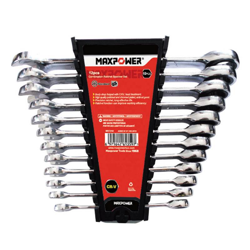 12PCS Ratcheting Combination Wrench Set
